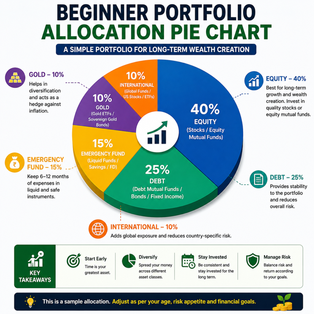 Beginner Portfolio Allocation Pie Chart