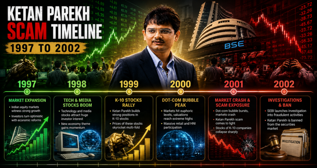  Ketan Parekh Scam timeline 1997 to 2002