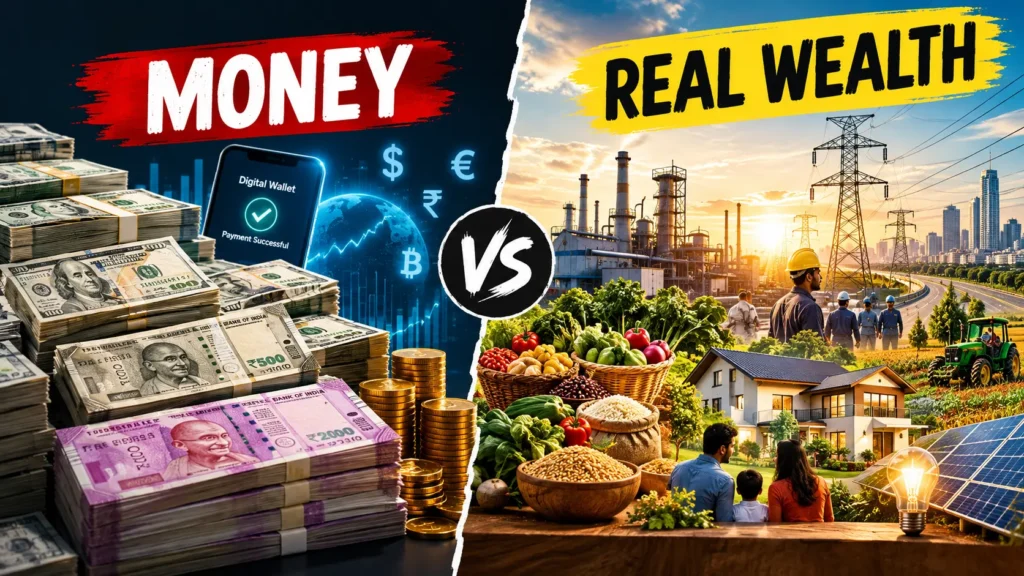 Money is not the same as real wealth